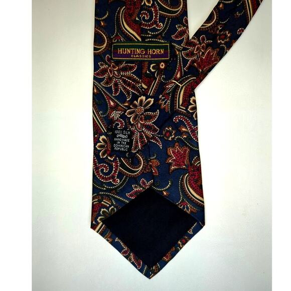 Vintage Huntington Horn Classics Blue Paisley Silk Tie - Picture 2 of 6